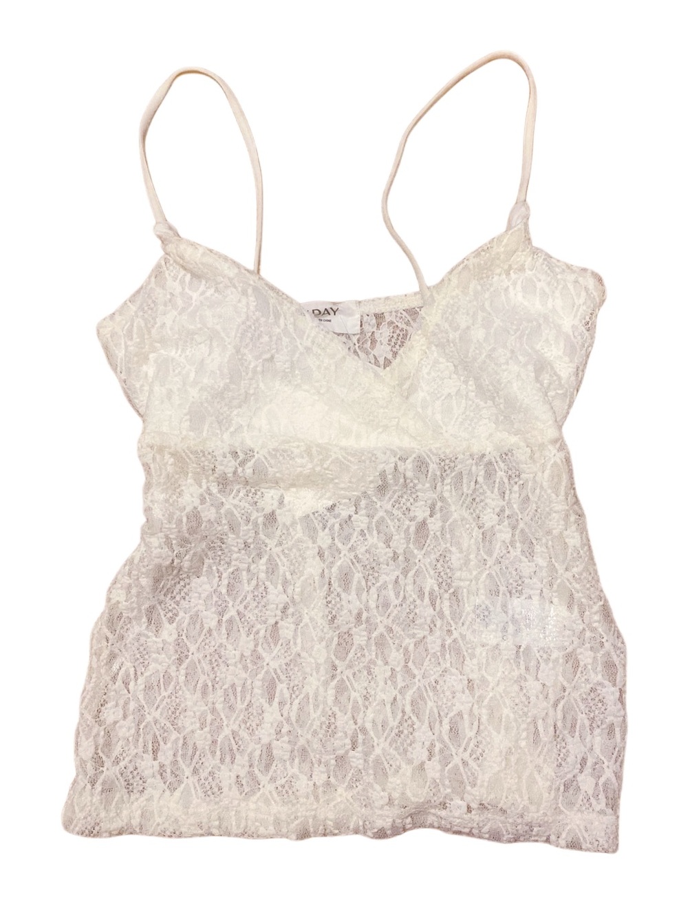 Women's Lace Camisole Tank Top - Cream